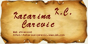 Katarina Carević vizit kartica